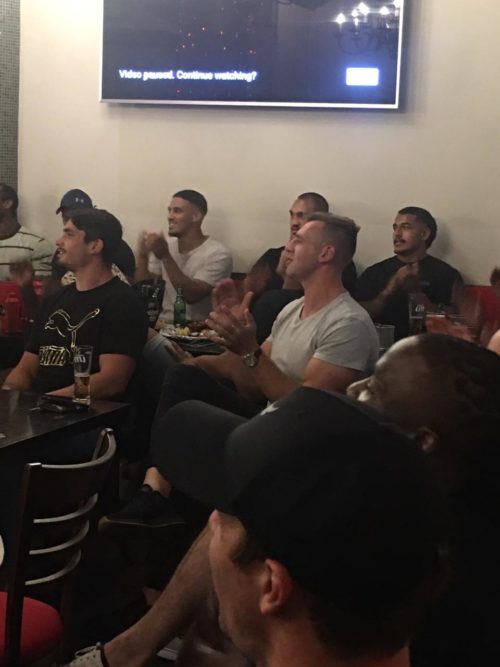 Stormers rugby squad sharing drinks and espetadas at Vasco's