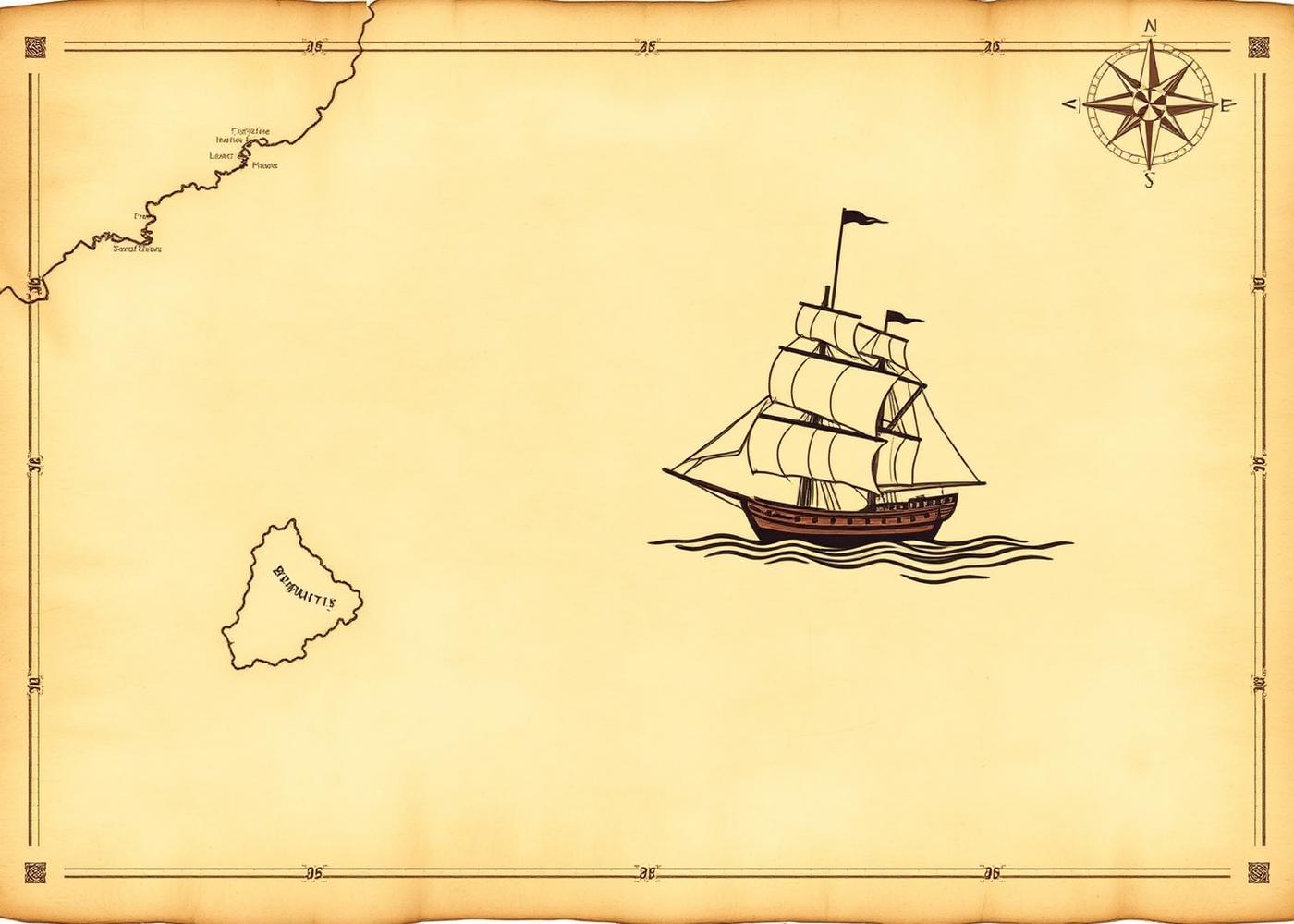 Vintage nautical map